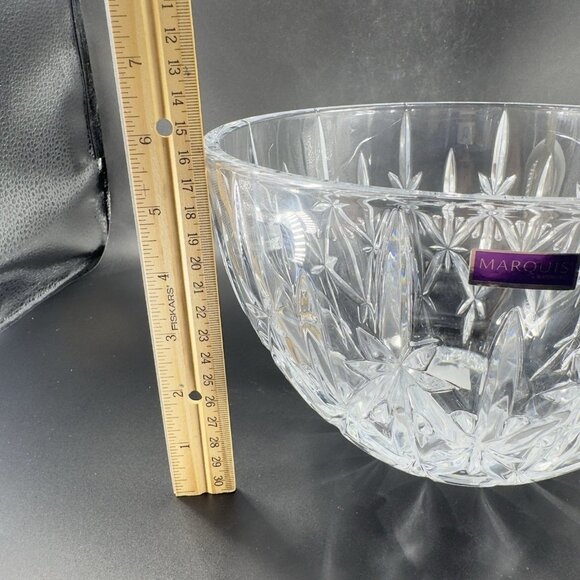Marquis by Waterford Clear Crystal Sparkle Design Dish Bowl 9inch Germany New - Picture 6 of 16